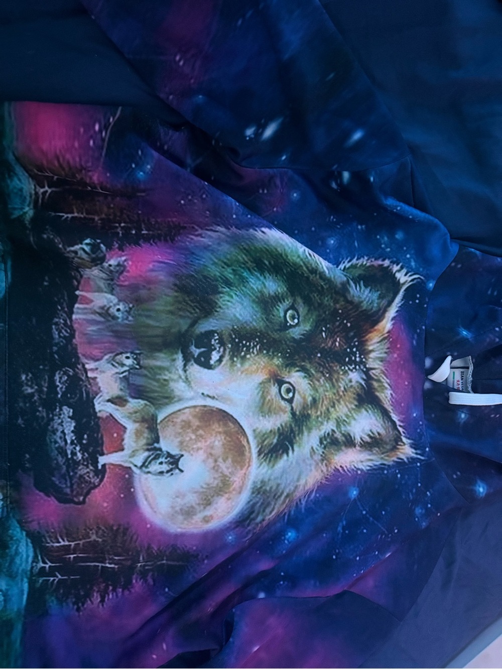 Large Alpha Wolf Hoodie - Picture 3 of 4